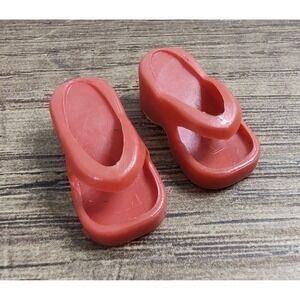 BARBIE DOLL SHOES RED FLAT SHOES FOR SMALL FLAT FEET BASIC BARBIE SANDALS Z1